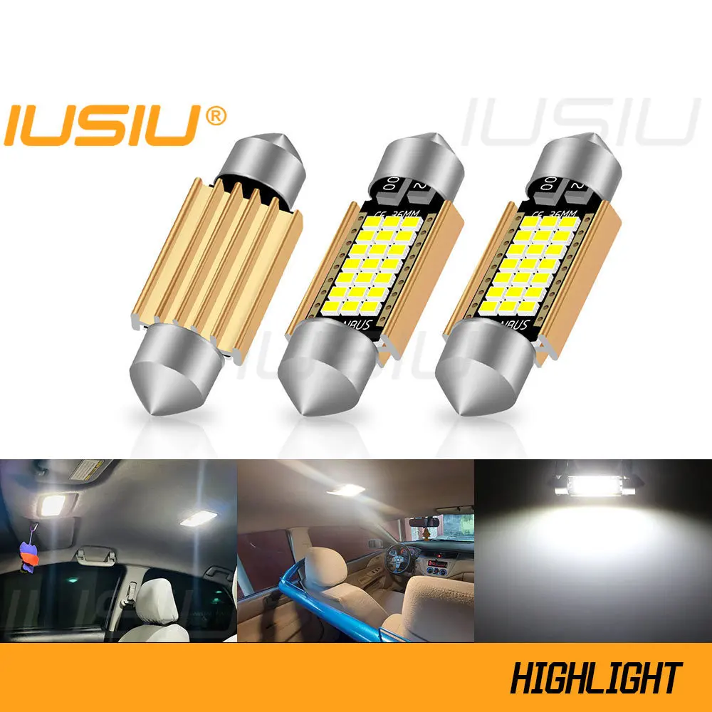 

IUSIU 2PCS Highlight C5W C10W Festoon Led Bulb 2016 SV8.5 31mm 36mm 39mm 41mm Dome Car Interior Reading Light Trunk Signal Lamp