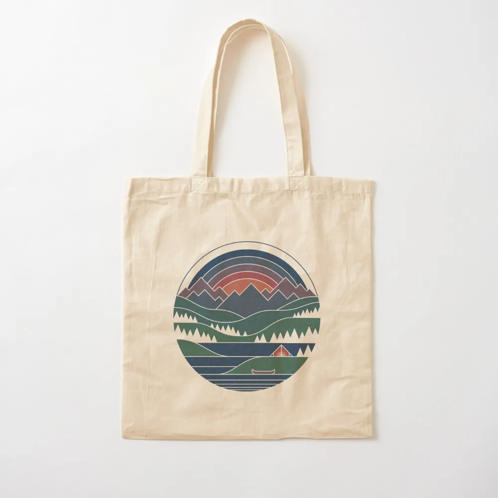 The Lake at Twilight Tote Bag reusable shopping bag tote bag men canvas tote