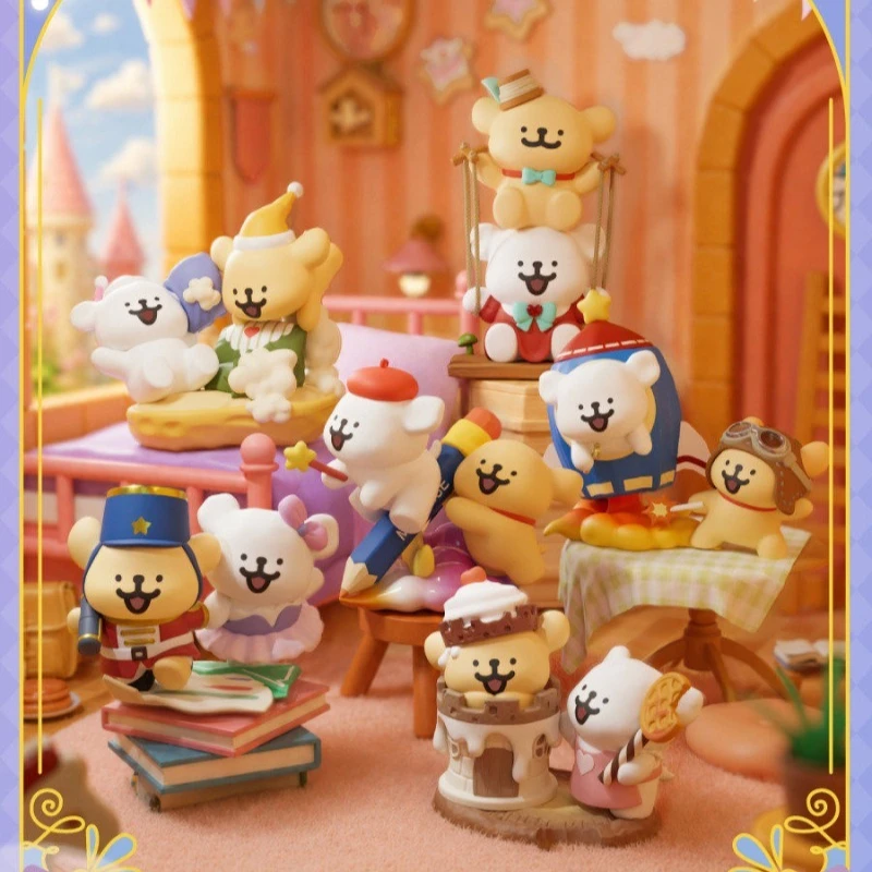 PLZDOT Line Puppy Goodnight bedtime story series Mystery Box  Anime Figurine Desk Model Blindbox Surprise Toys