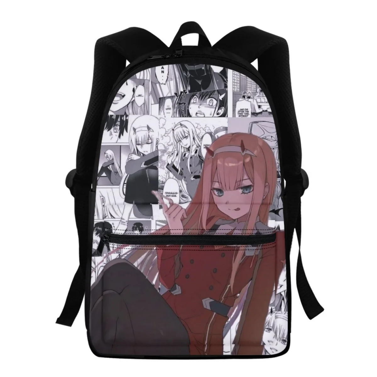 FORUDESIGNS-mochilas escolares estampadas Zero Two, mochilas escolares multiusos de Anime en el Franxx, ligeras y sencillas, impermeables