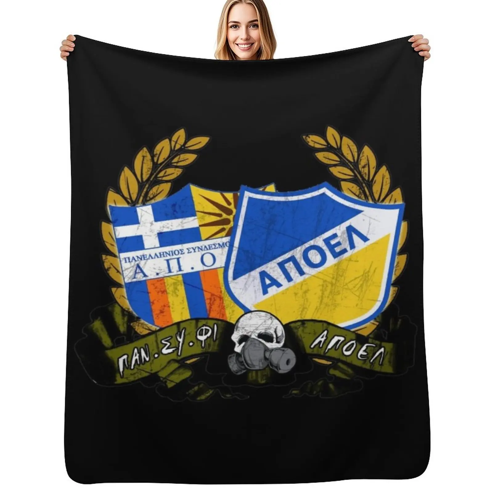 

Football APOEL ULTRAS 1979 Throw Blanket Beach Bed covers Decorative Beds Blankets For Bed Blankets