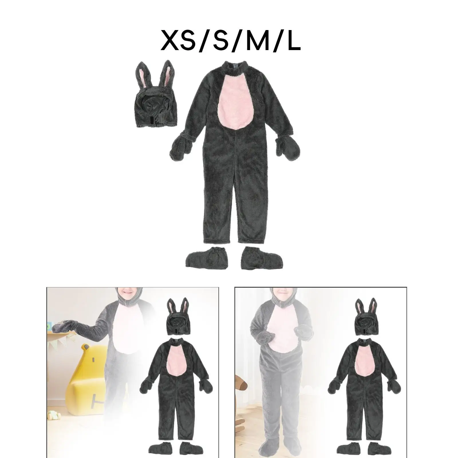 

Halloween Bunny Costume Jumpsuit for Party Masquerade Festival Stage Performance