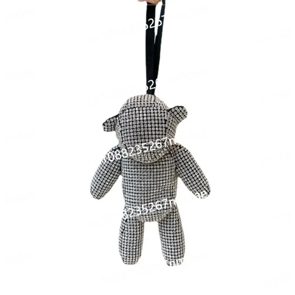 

Diamond-Embedded Fashion Hand Carrying Change South Korea Internet Celebrity Bags Women's 2 Same Rhinestone Full Diamond Bear