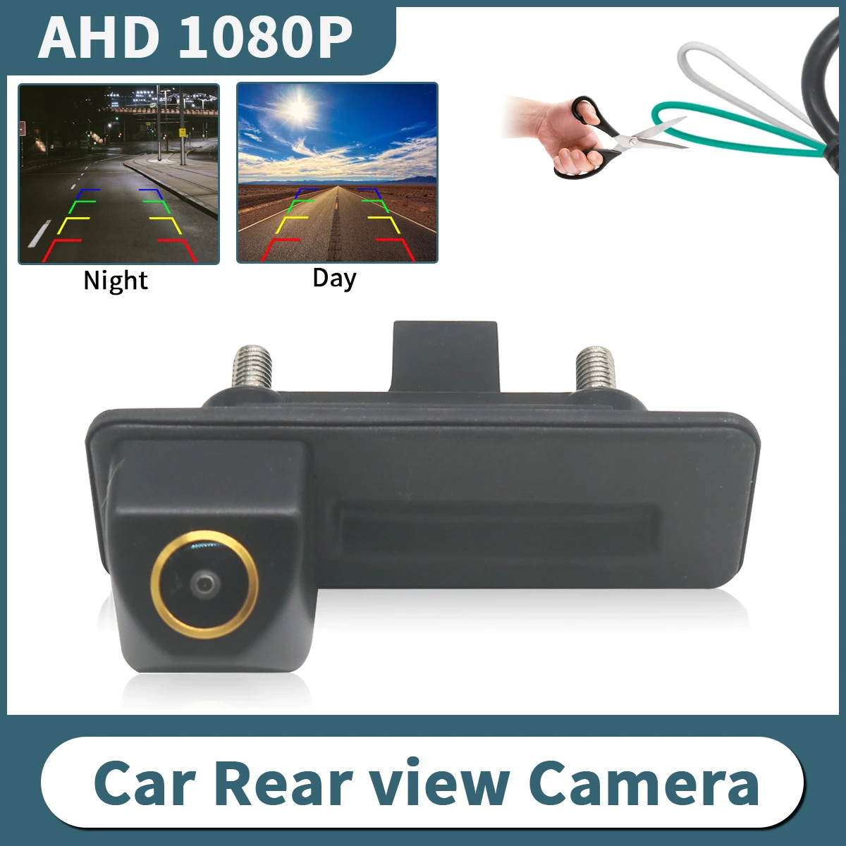 AHD 1080P Vehicle Trunk Handle Rearview Camera For Skoda Fabia 2012-2015 Yeti Superb Roomster 2010-2016 Audi A1 A3 2012-2015