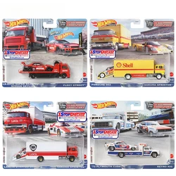 Original Hot Wheels Transport Team Series Premium Car Culture Model Skyline Shell Fleet Gulf Oil Toys Boys Automotive Metal 1/64