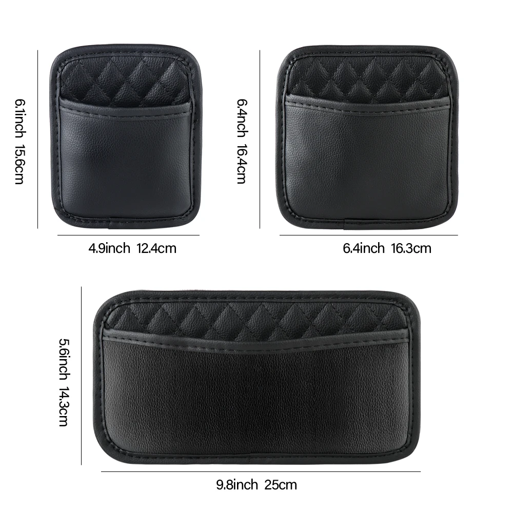 1 قطعة جديد بولي Leather الجلود سيارة تخزين جيب المقعد الخلفي/الباب/وحدة التحكم المركزية للأشياء الصغيرة سيارة حقيبة التخزين العالمي لجميع المركبات #2