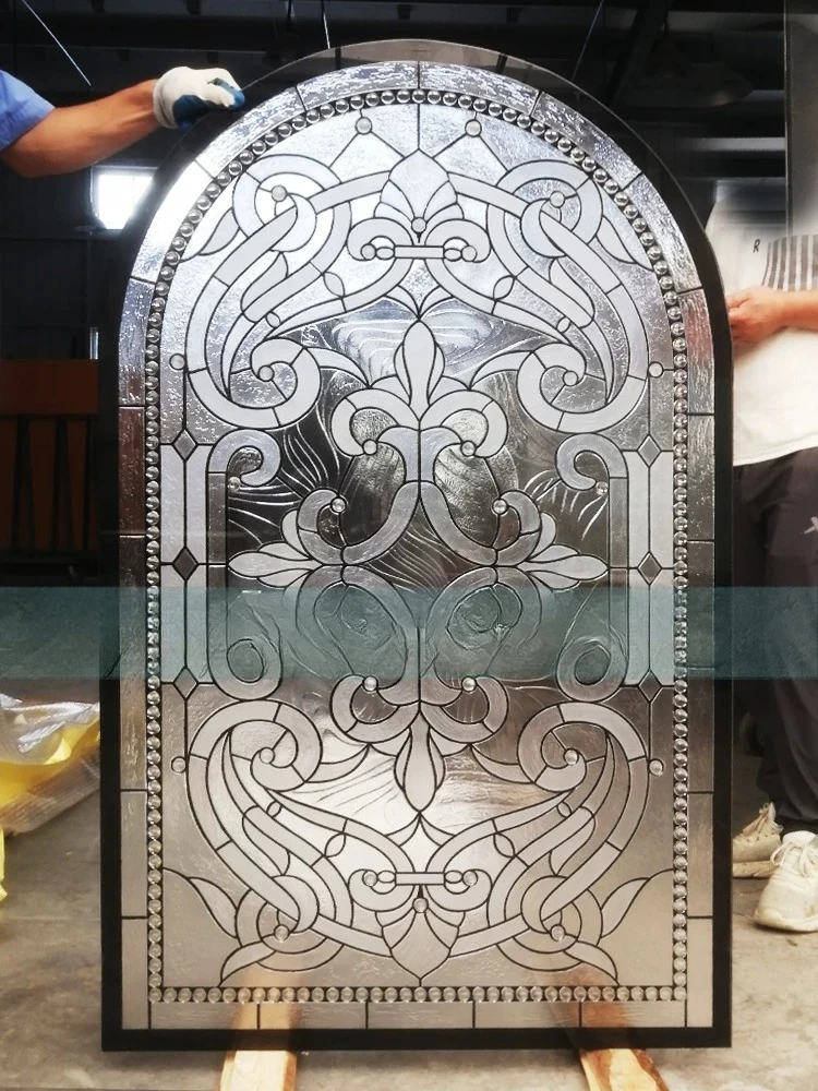 Customized home living room screen tempered art glass translucent patch double-sided effect