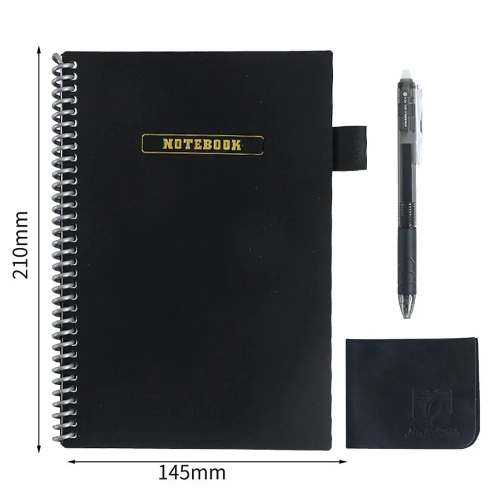 A5 Erasable Notebook Paper Reusable Smart Wirebound Notebook Portable Waterproof Notepad Spiral Note Book