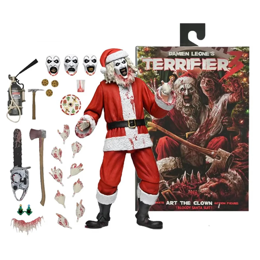 neca-toys-terrifier-3-ultimate-bloody-santa-suit-art-the-clown-figura-de-accion-a-escala-7-pulgadas-modelo-muneco-kit-de-garaje