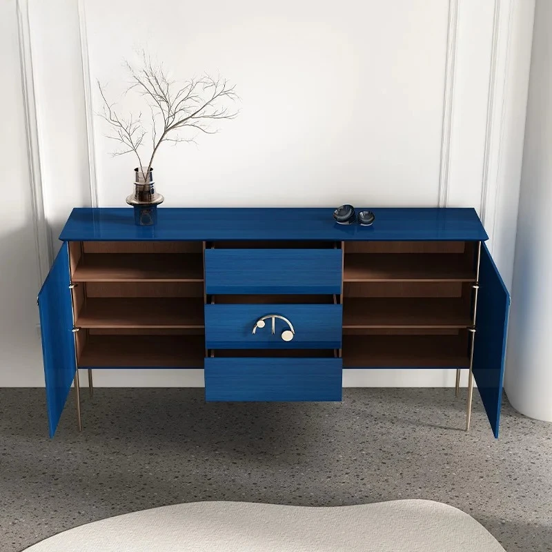 

American solid wood dining side cabinet tea cabinet light luxury restaurant storage