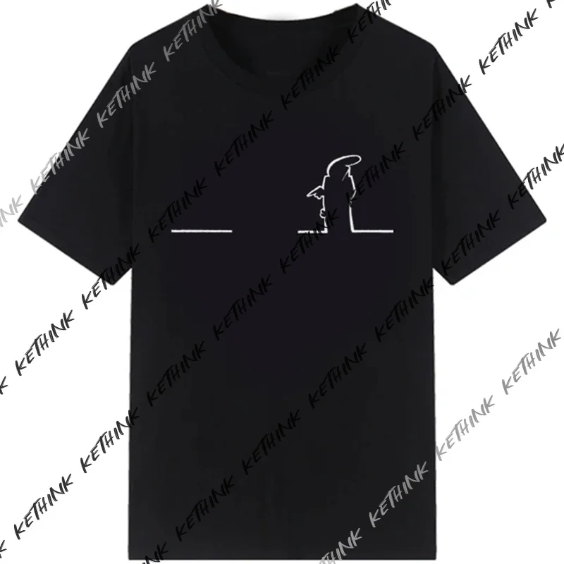 La Linea The Line Osvaldo Cavandoli TV Cotton T-Shirt men Happy Fashion Women's Streetwear Tee Round Neck Casual Tops Camisetas