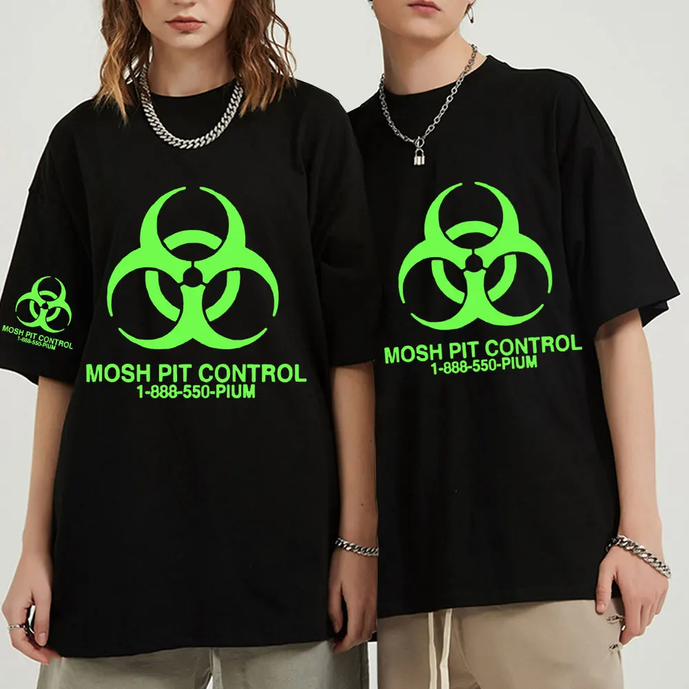 Homixide Gang Mosh Pit Control T-shirt Playboi Carti Opium Merch Tshirt HXG T-shirts Men Women Hip Hop Oversized Cotton T Shirts