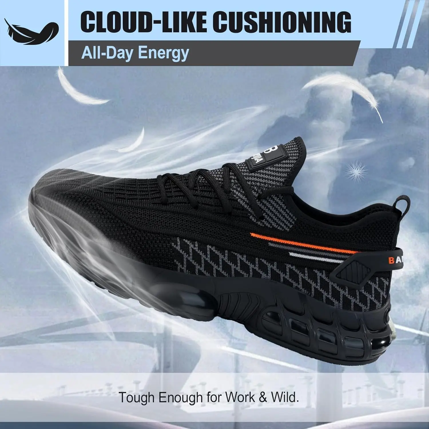 Steel Toe Shoes for Men Work Sneakers Air Cushion Construction Industrial Footwear Women Safety Footwear Lightweight Steel Toe S