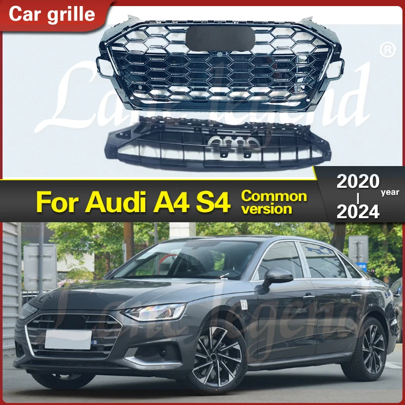 

Racing Grill honeycomb Grill for Audi A4 S4 2020-2024 modified Grille Grill Mask Front bumper net Car Accessories Replacement