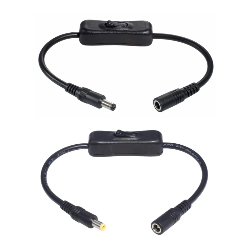 Lichtsc halter Gleichstrom 12V Buchse Stecker 5,5x2,5mm/5,5x2,1mm Gleichstromst ecker ein Aus Inline Schalter 5V 12V 24V für LED-Streifen