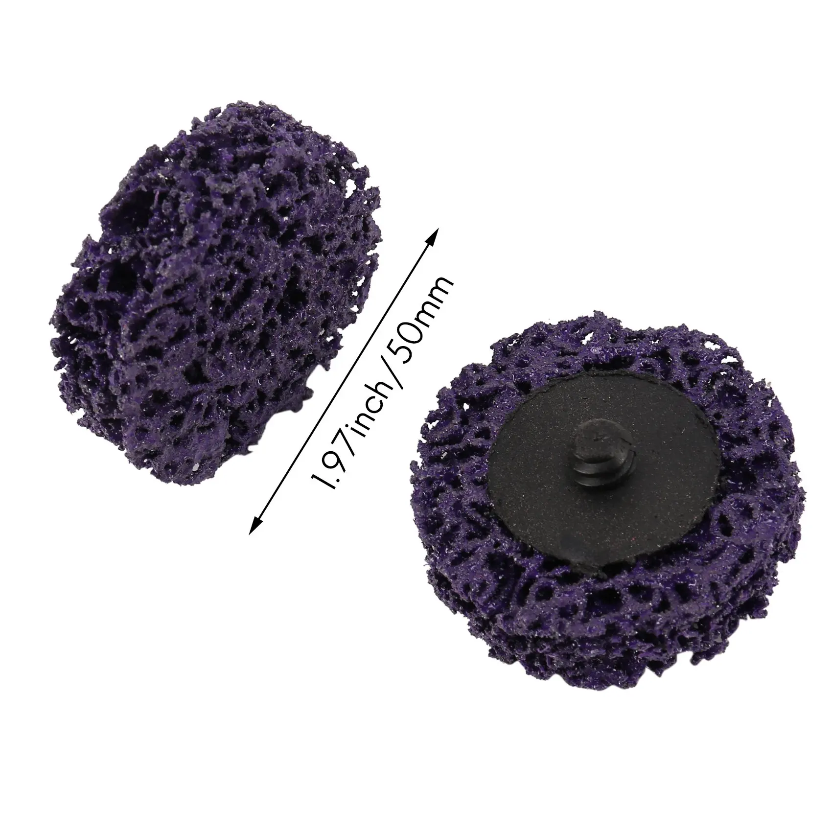 25 قطعة 2 بوصة 50 مللي متر شريط سهل التغيير السريع وأقراص تنظيف لإعداد إزالة الصدأ الطلاء مع حامل واحد #6