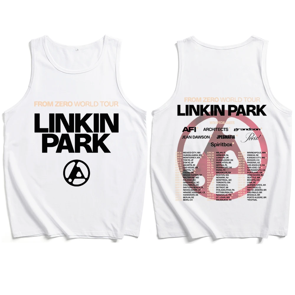 لينكين من صفر جولة حول العالم 2025 تانك القمم سترة أبناء الشاطئ قميص عادية بلا أكمام المشجعين هدية تي شيرت #2