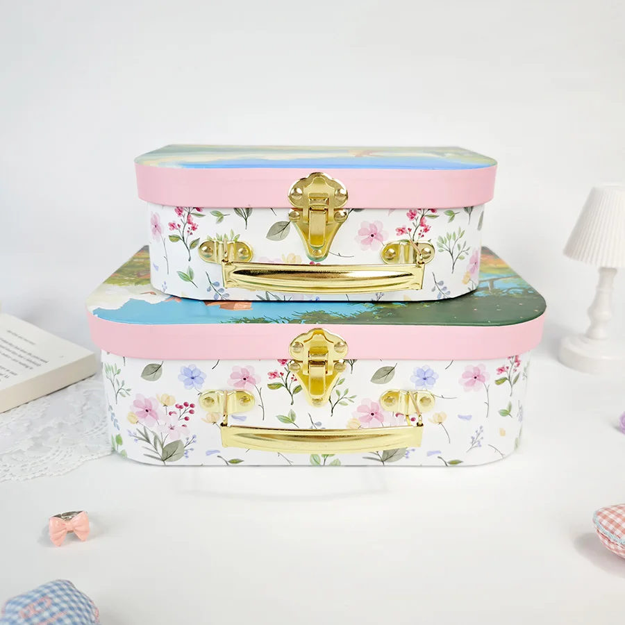 

2Pcs Gift Boxes Suitcase Rabbit Boxes Nesting Gift Boxes Cute Style for Birthday Party Wedding Graduation Boxes