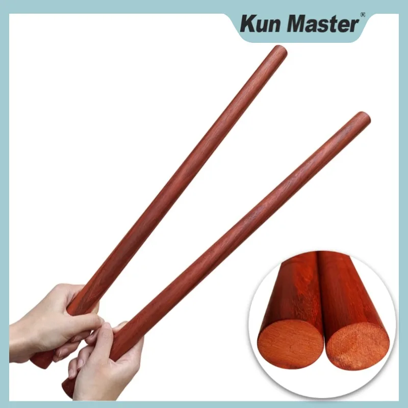 Kun Master Rosewood Staff Sticks Escrima Practice Training in Martial Arts Kungfu and Karate