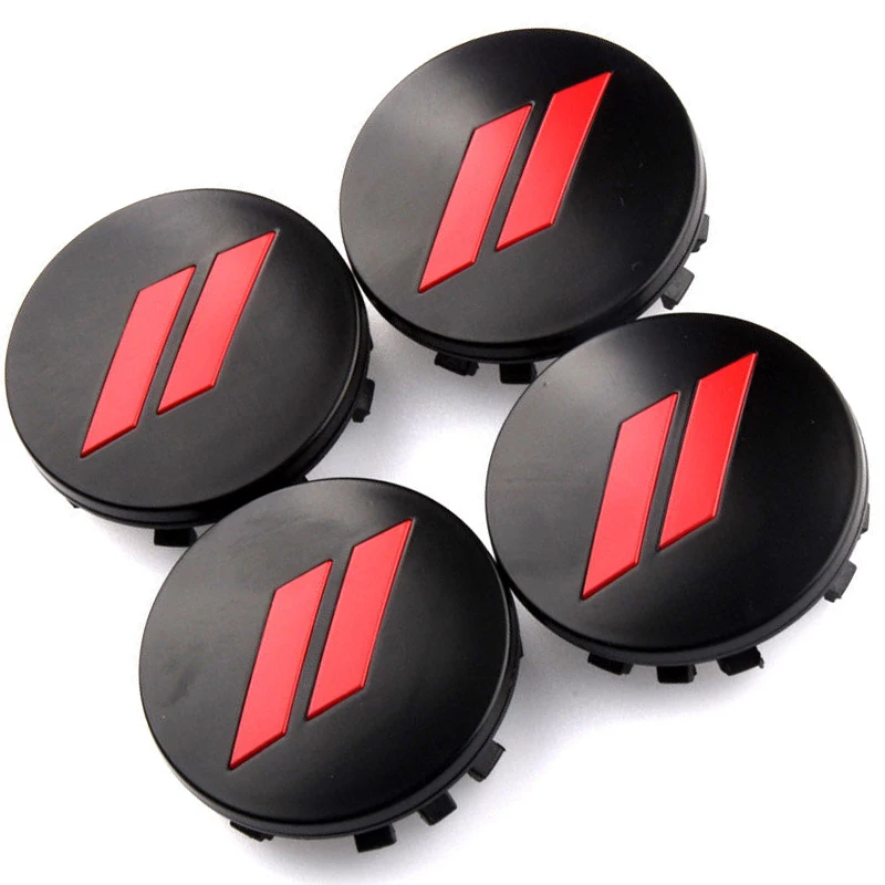 

One Set (4pcs) 2.5inch 63mm Matte Red Black for Charger SRT 300C Challenger Car Wheel Center Hub Caps