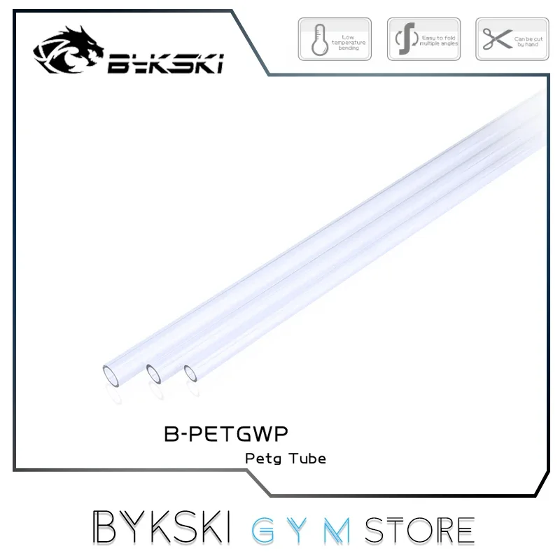 

Bykski PETG Water Pipe, 12mm 14mm 16mm Transparent Rigid Tubing 500mmX1,Water Cooling Novice Friendly,B-PETGWP
