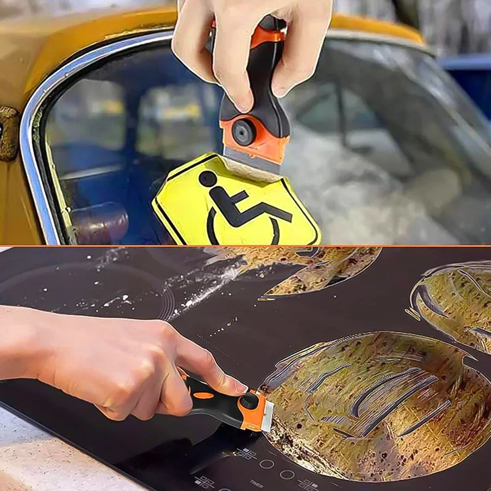 Glass Squeegee Scraper Window Cleaner Cleaning Tools Clean Glass Windowss De-icing Car Wrap Scrape Off Ceramic Glue Home Garden - view 4