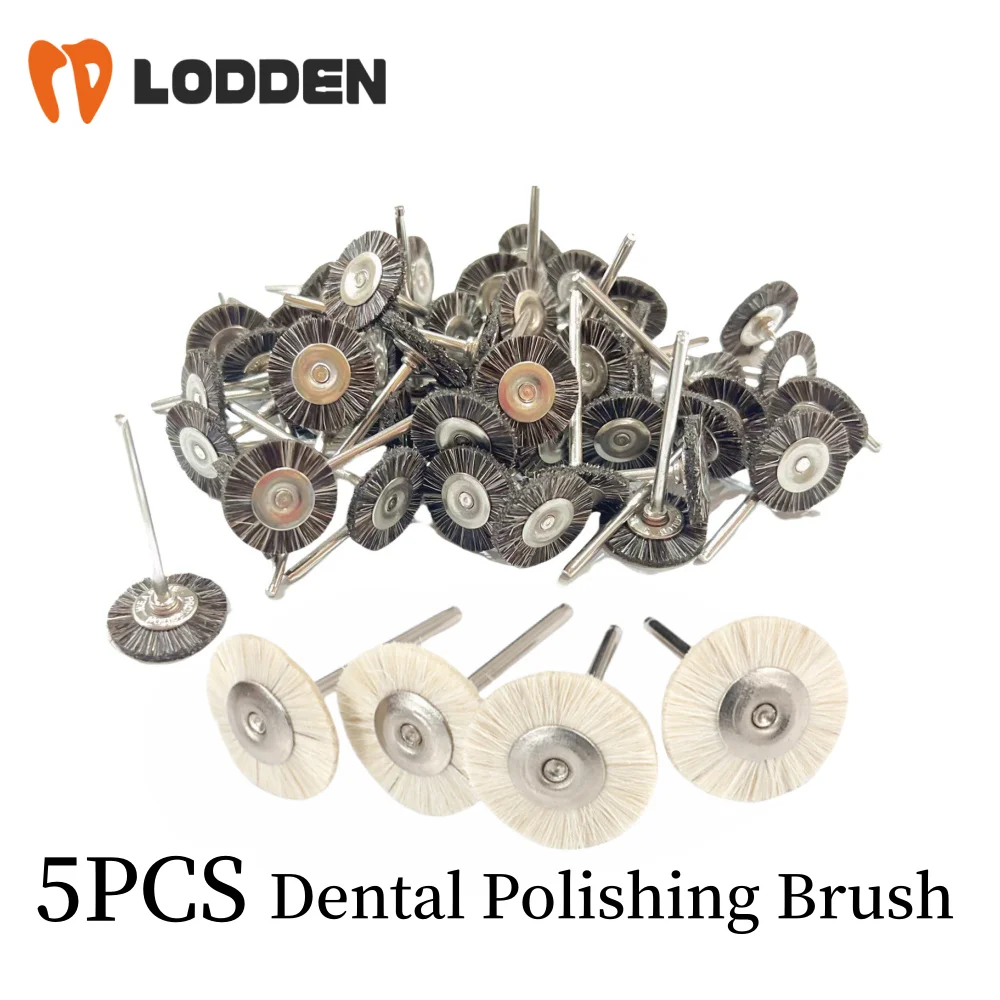 5PCS Dental Soft Polishing Brush Kits Goat Hair Hair Brush Grinding Ceramic/Metal/Jade/Jewelry  Low-Speed Handpiece Dental Mater