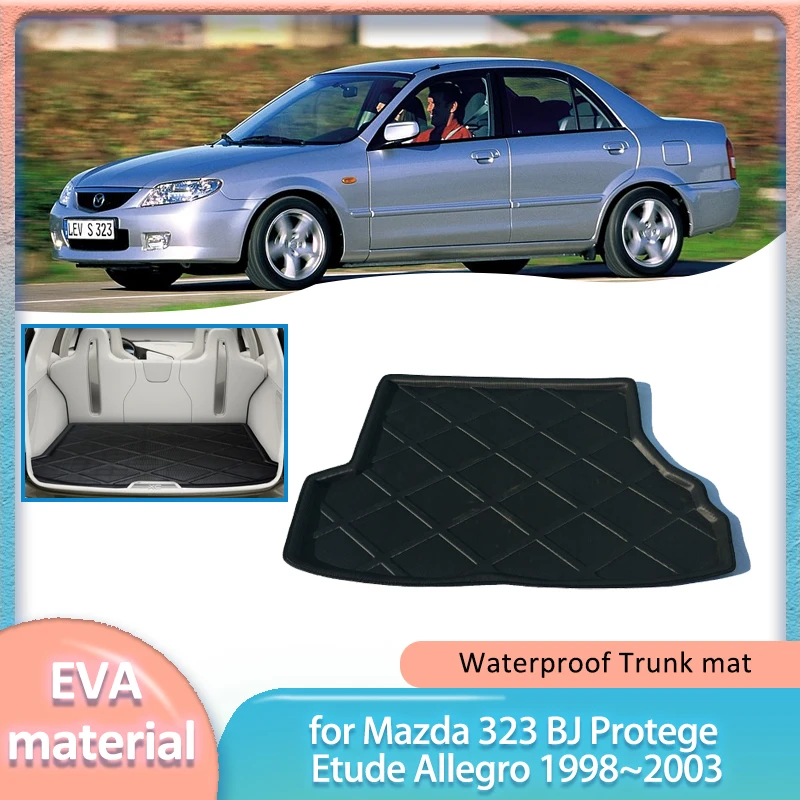

Car Trunk Mat for Mazda 323 BJ Protege Etude Allegro 1998~2003 Boot Liner Cargo Floor Carpet Waterproof Cover Pad Accessories