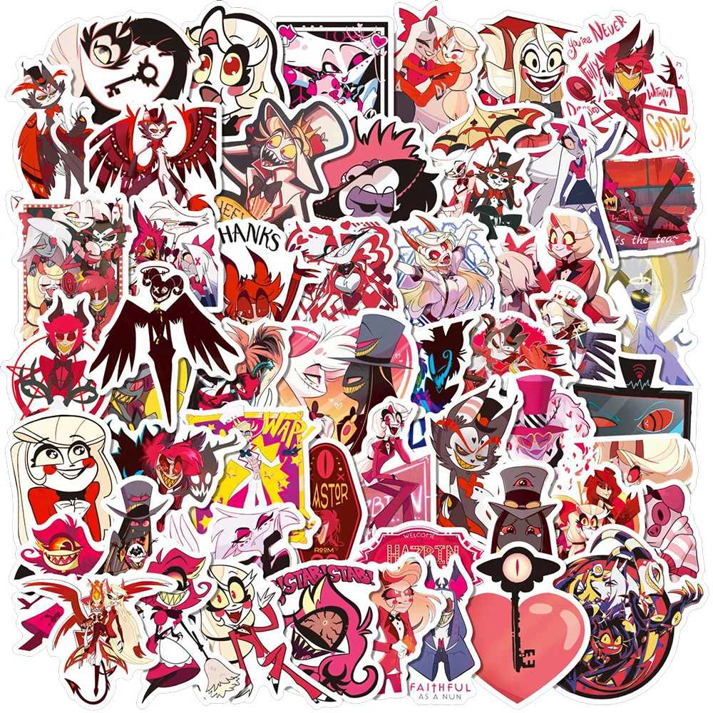 

10/30/50pcs Anime Helluva Boss Stickers Fun Cartoon Graffiti Sticker DIY Water Bottle Laptop Phone Case Kids Classic Toy Decals