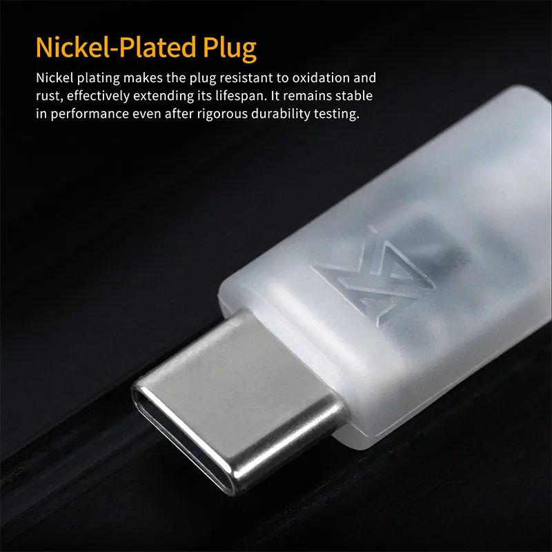 KZ Earphone Replacement Cable OFC Silver Plated 2PIN/Type-C Jack with Optional Mic HiFi Sound Upgrade Wire image 5