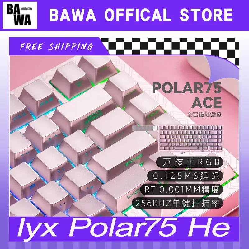 

Iyx Polar75 He Gaming Keyboard Cnc Aluminum Shell Adc Drict Link 256khz Scan Rate 8khz Polling Rate 0.125ms Latency Art Deco