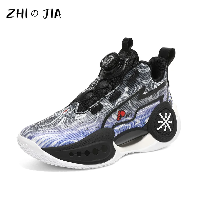 Children's Spring Autumn Mesh Breathable Sneaker Teenage Popular Basketball Shoes Boys Outdoor Lightweight Running Footwear