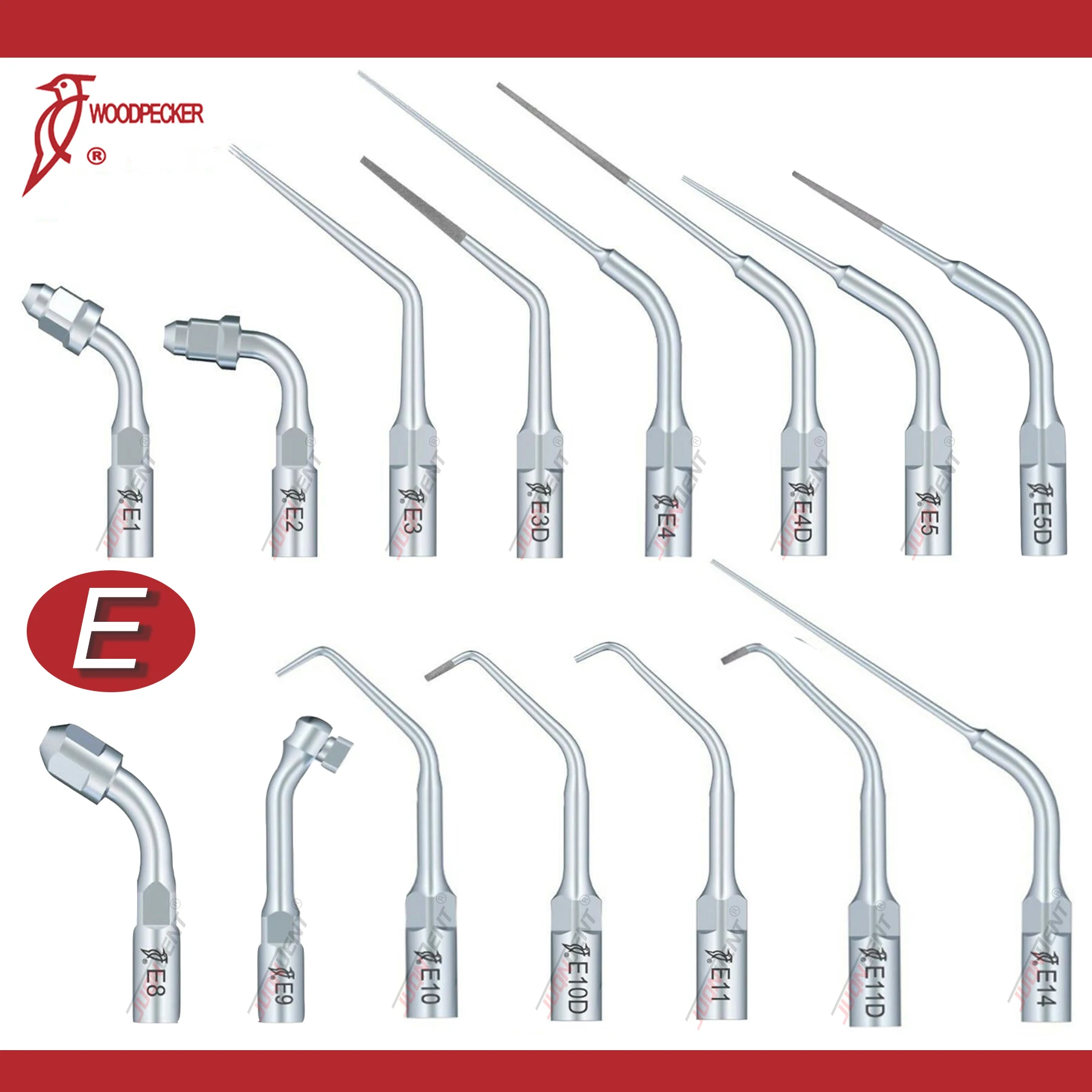 Woodpecker Dental Ultrasonic Scaler Tips E-Series Fit UDS Series Scaler and EMS Scaler Handpiece Dental Tools Dentistry Product