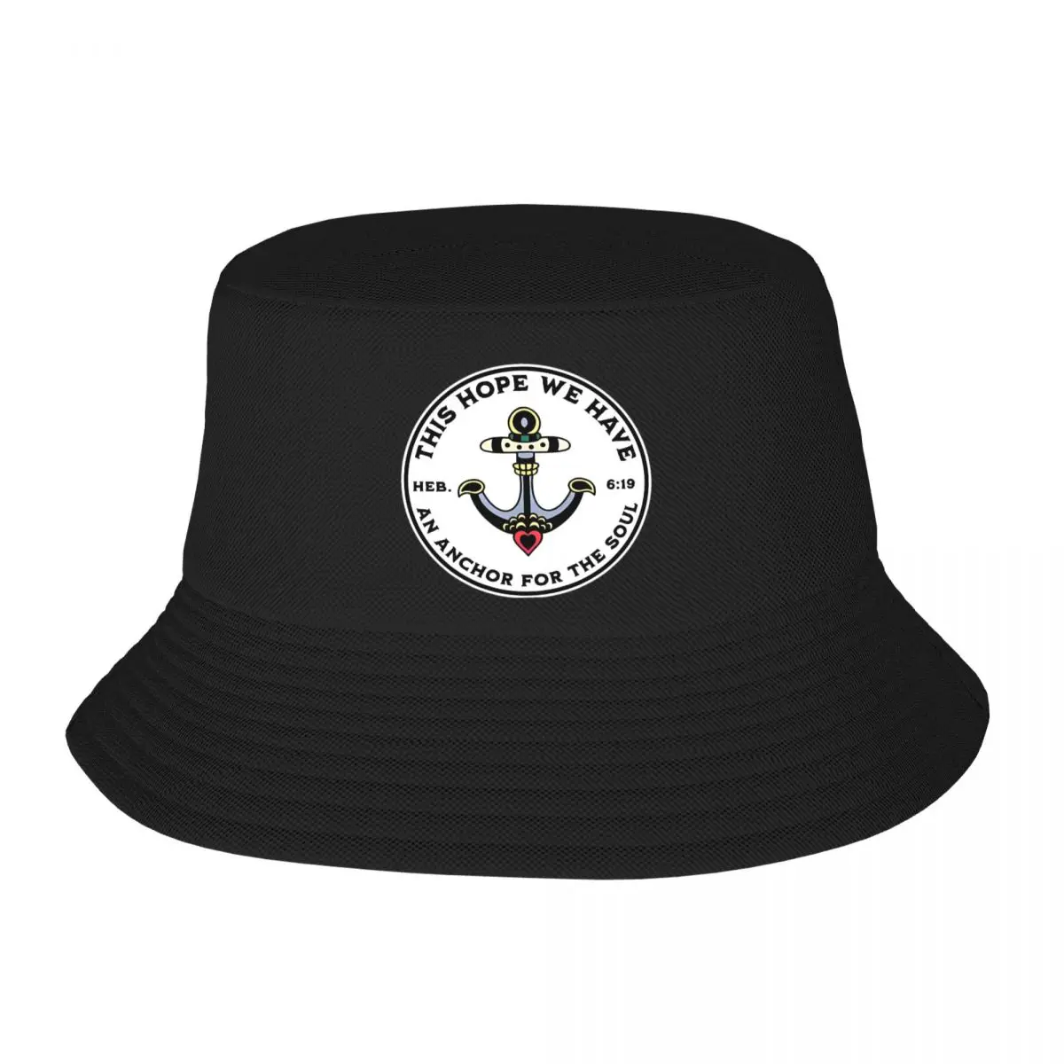 Trendy Hope As An Anchor Tattoo Badge Bob Hats Unisex Packable Outdoor Fishing Caps Hot Summer Headwear