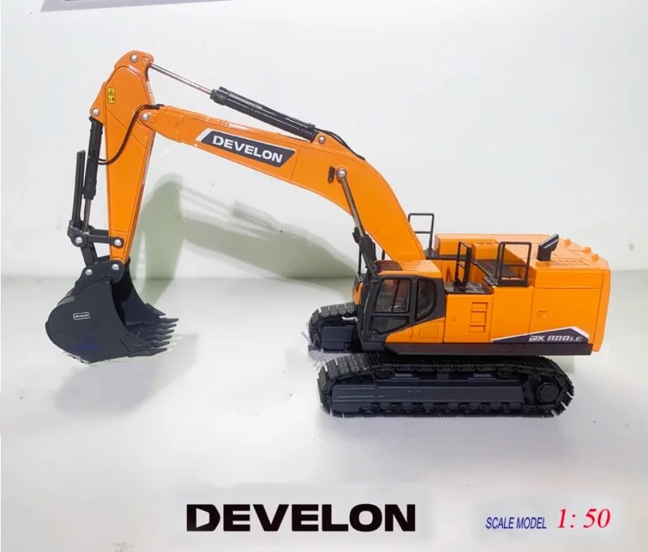 Alloy Model Toy 1:50 Scale Doosan DEVELON DX800HD-10 Hydraulic Excavators Engineering Machinery Diecast Model Toy Gift