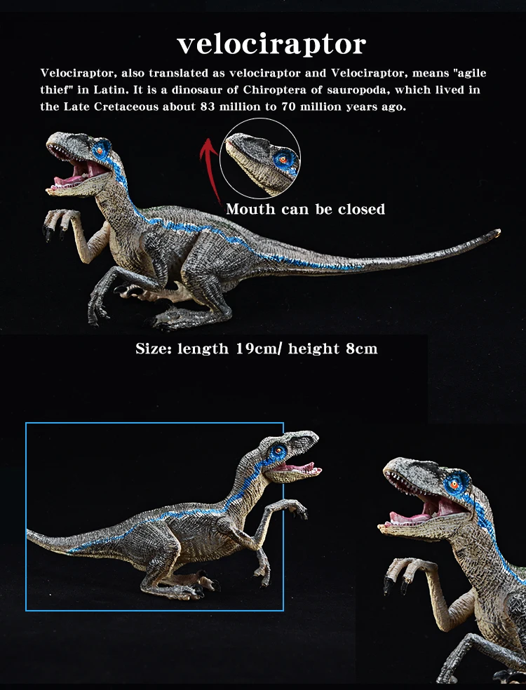 Prähistorische Jurassische Dinosaurier Mosasaurus Saichania Tyrannosaurus Rex Tiermodelle Actionfiguren PVC Hochwertiges Spielzeug für Kinder – Detail 12