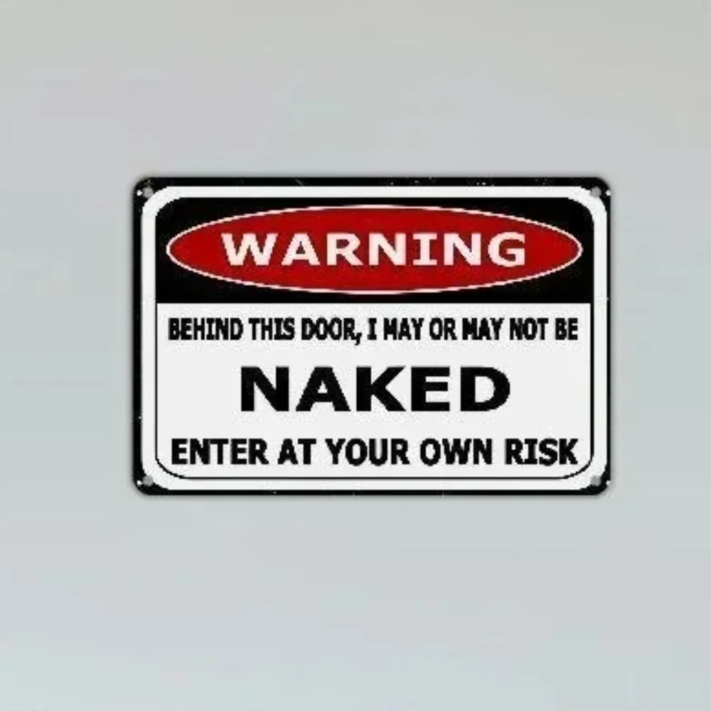 Hochwertiges 1-teiliges, rahmenloses, vertikales, lustiges Vorsicht-Metallschild, rostbeständig, auffällig, ideal für die Herstellung von Heimdekorationen. Amüsanter