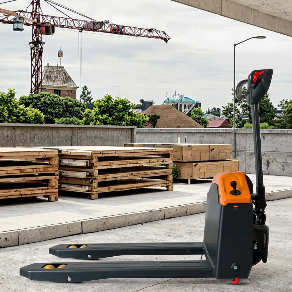 

Electric Pallet Trucks 2000kg Loading Capacity Steel Construction Power Source Battery Retail Farm Construction Forklift Machine