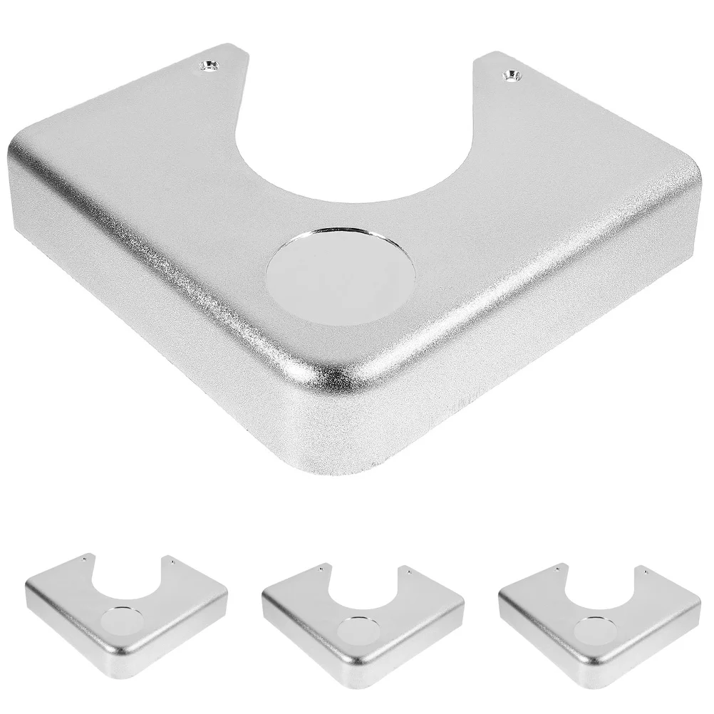 4 Pcs Pool Table Chrome Corners Accessory Snooker Plate Guard Protectors Supplies Pocket Metal Resin Hard Glue Billiard