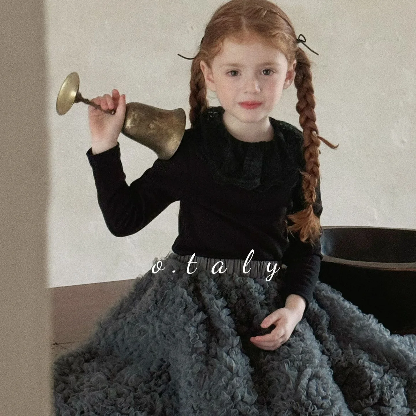 2025 Spring/autumn New Children's Clothing Korean  Girls' Skirt Sweet Children's Lace Jacquard Half length Skirt