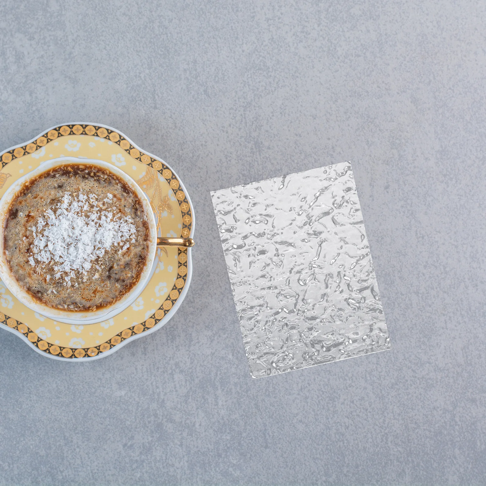 

Water Ripple Transparent Acrylic Board Clear Rectangular Coaster Decorative Placemat For Cup Jewelry Display Scratch