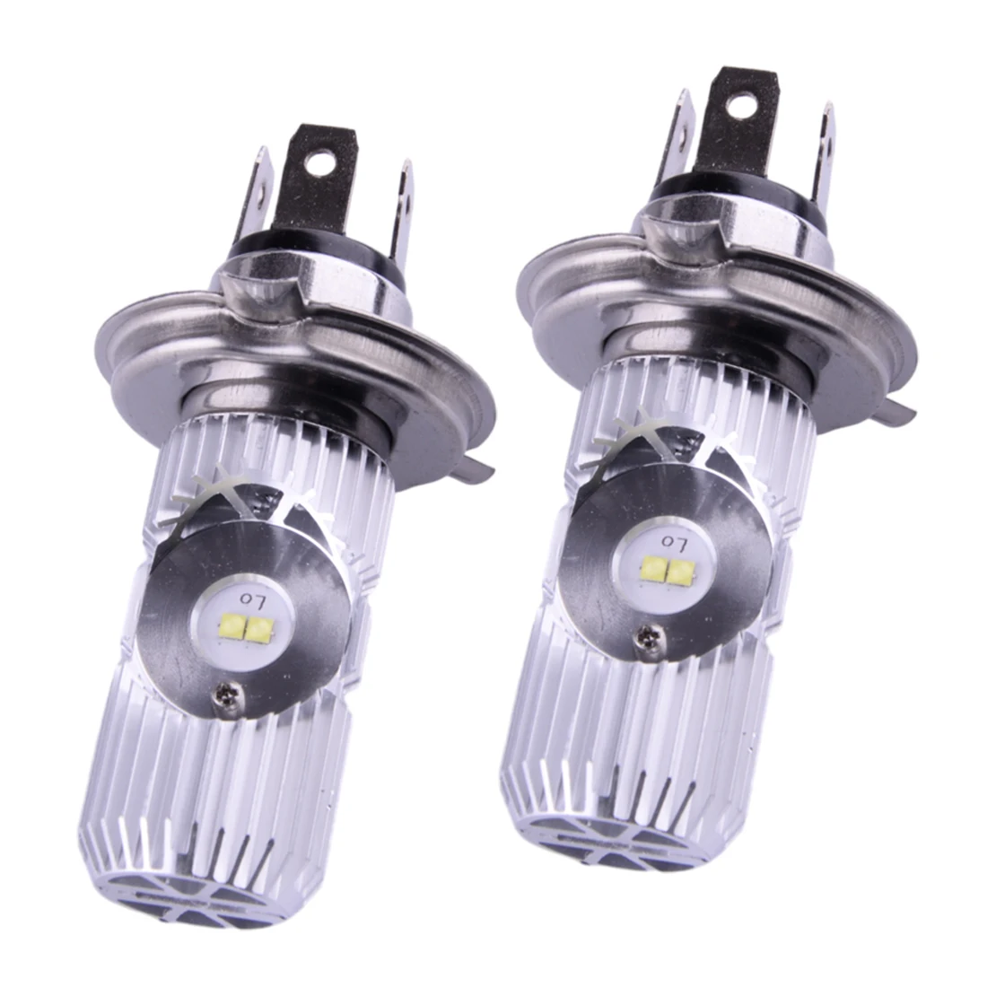 

2Pcs H4 HS1 12V 6000K Headlight Hi/Low Beam LED Bulb Universal for Motorbike ATV UTV