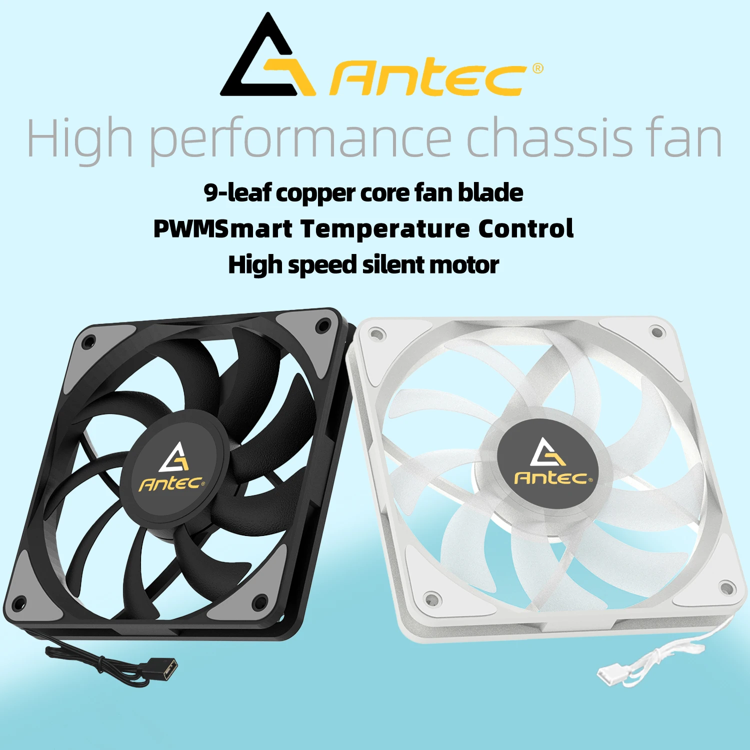 Antec Computer Case Fan PWM 4 Pin 120mm Silent  Fan CPU Cooler Cooling Fan Cooling Radiator Fan 12V Adjust Fan