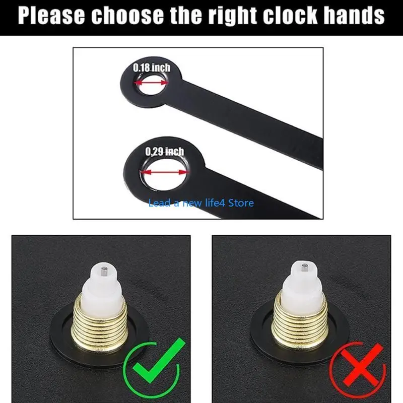Y55E Watch Second Mutes Pointers NeedlesFitting Replaceable Wall Clock Repairing 14x