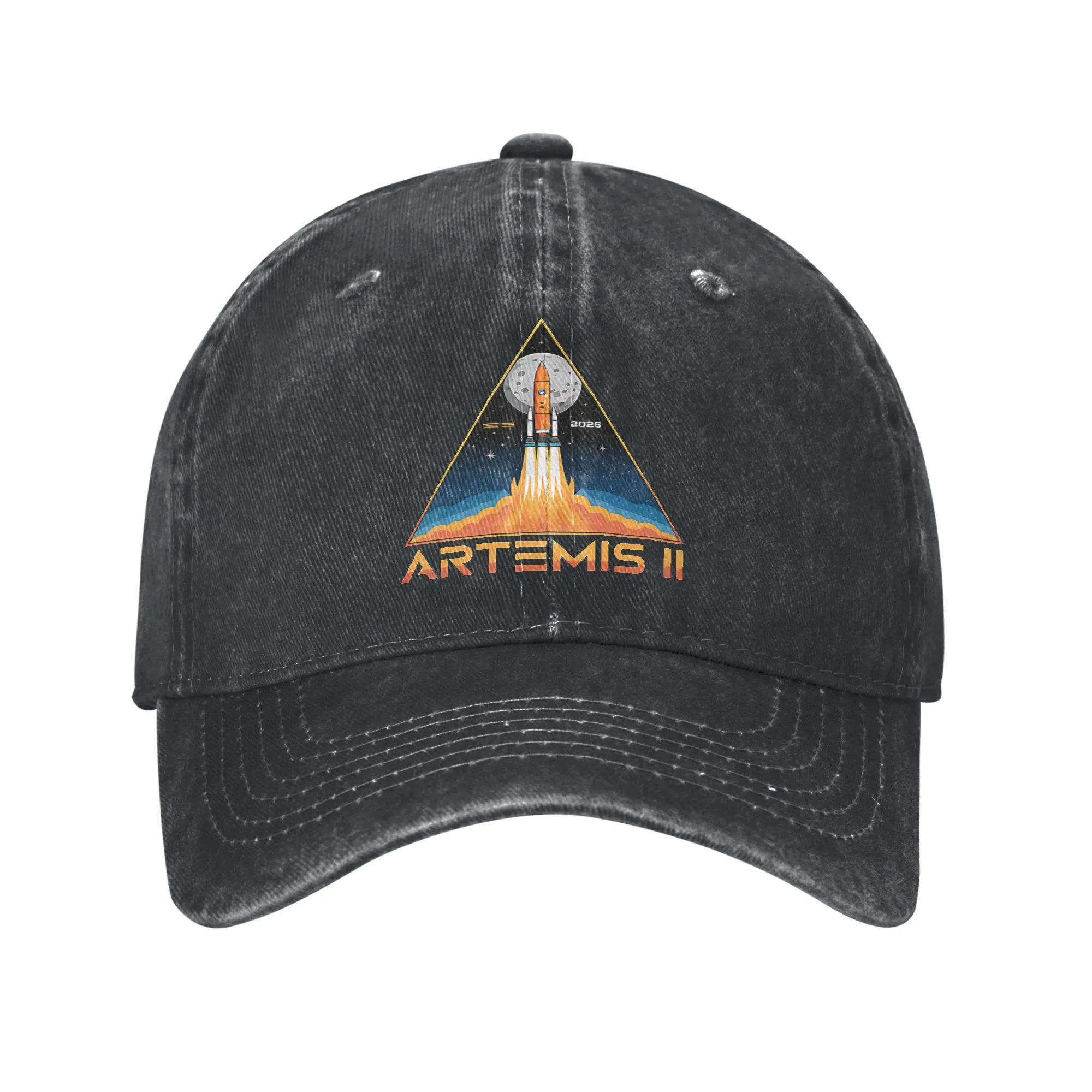 Artemis II Launch to The Moon Space Mission Baseball Caps Distressed Denim 2026 Snapback Hat Unisex Outdoor Workouts Adjustable