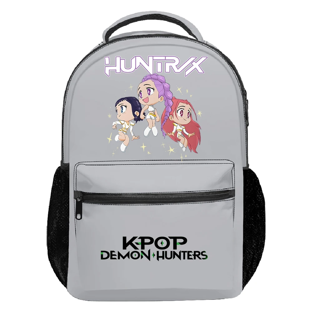 KPop デーモンハンター Huntrix ワールドツアーバックパック女性男性リュックサックユニセックストラベルバッグパックサックカジュアルデイパック
