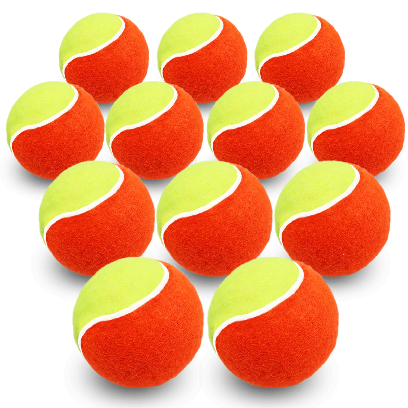 

Kids Tennis Balls for Dogs Youth Beginners Practice Durable Orange Low Compression Stage Pressureless Bulk Training Tool
