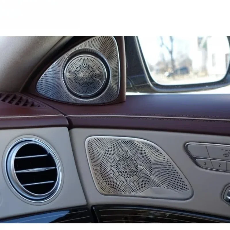 W222 Loud Speaker Fit for S E Class 2014-2020 Speaker Cover with LED 7 Color and 64 Colors Speaker for W213