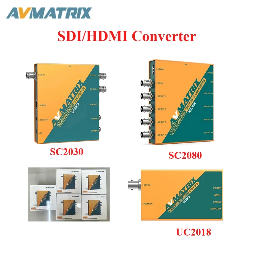 

AVMATRIX UC2018 SC2030 SD2080 HDMI-совместимый/SDI несжатой видеозахват карта преобразователя сплиттер для прямой трансляции