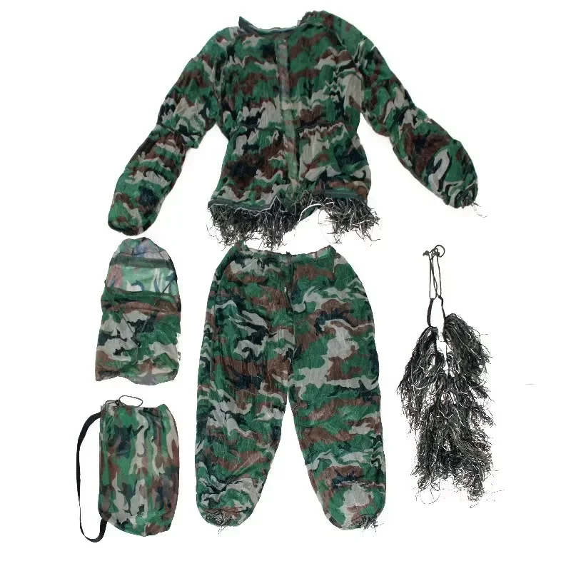 for Camouflage Apparel Jacket Pants Hood Carry Bag Clothes Sport Accessories Training Ghillie Suit Hunting Cloth